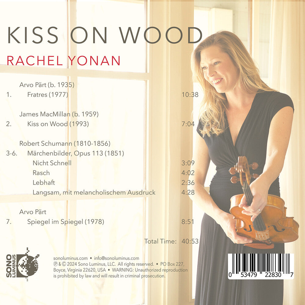 the album cover for Schumann / Macmillan / Yi - Kiss On Wood
