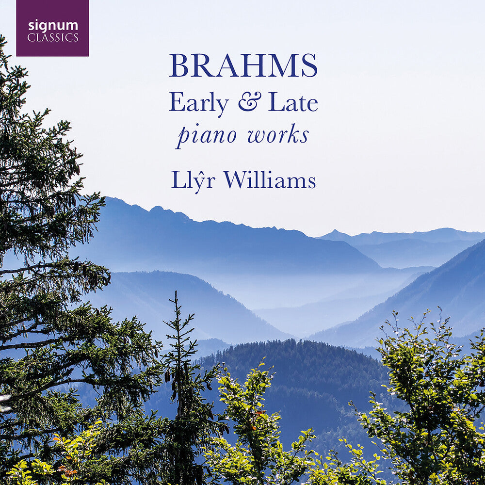 the album cover for Brahms / Schumann / Williams - Early & Late Piano Works