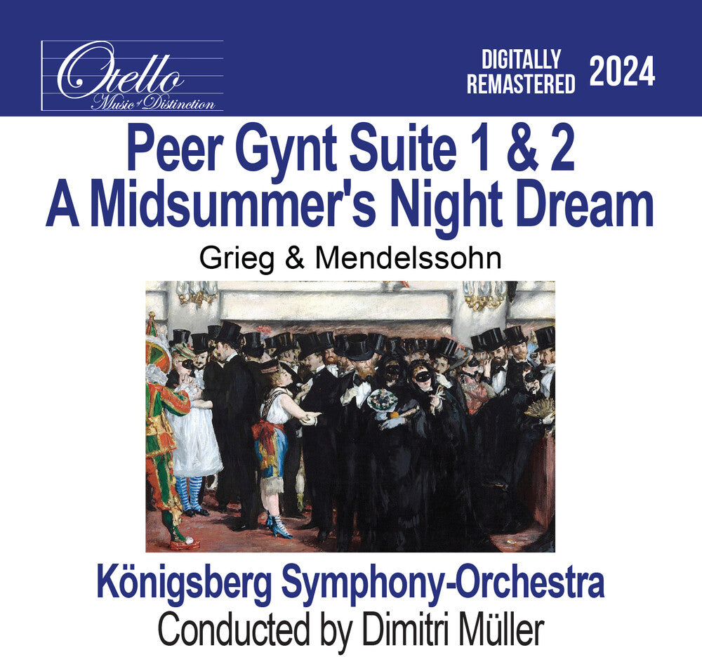 the album cover for Konigsberg Symphony Orchestra - Peer Gynt Suite 1 & 2 - A Midsummer's Night Dream, Grieg & Mendelssohn