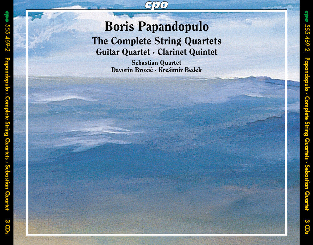 the album cover for Papandopulo / Bedek / Sebastian String Quartet - Complete String Quartets Guitar Quartet Clarinet