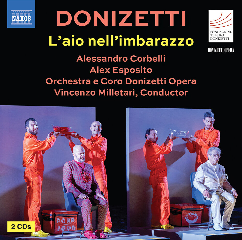 the album cover for Donizetti / Corbelli / Esposito - L'aio Nell'imbarazzo