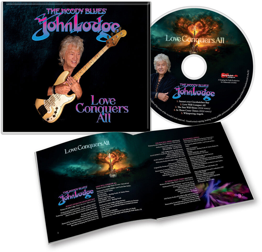 the album cover for Lodge, John - Love Conquers All