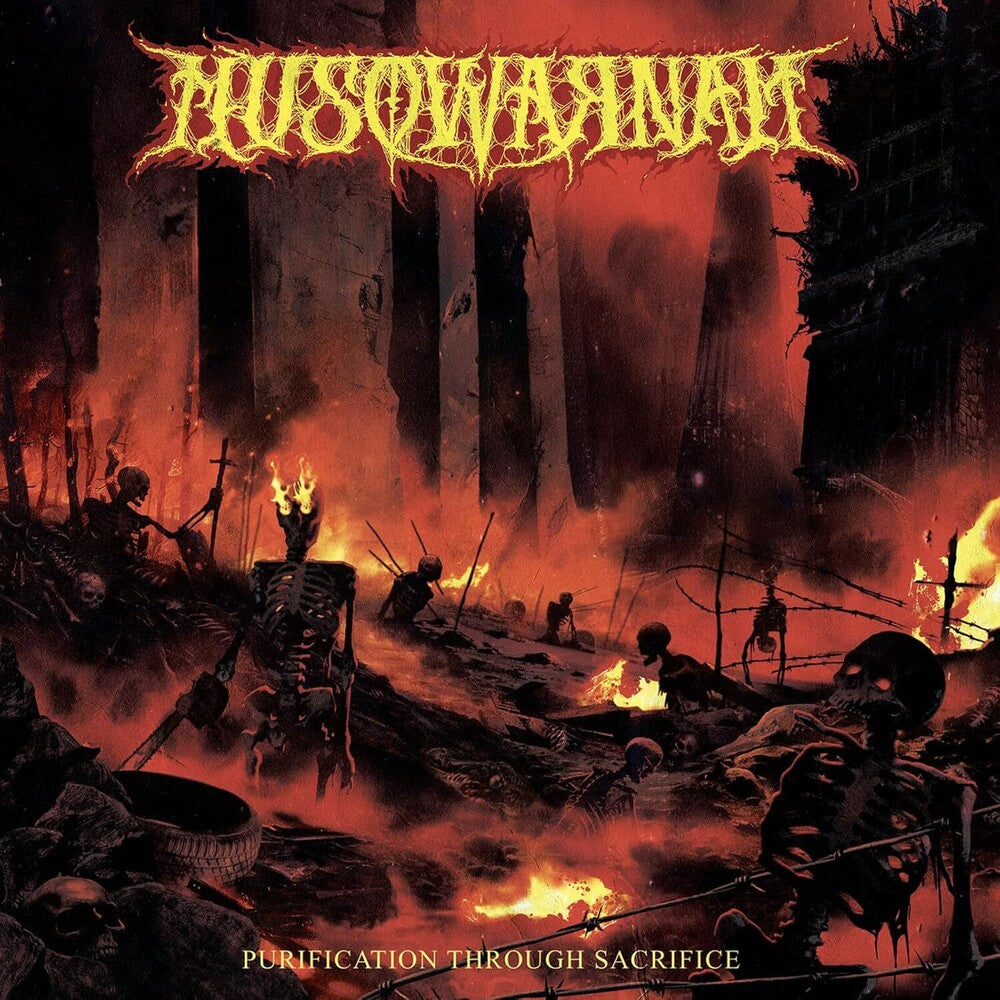the album cover for Husqwarnah - Purification Through Sacrifice (Uk)