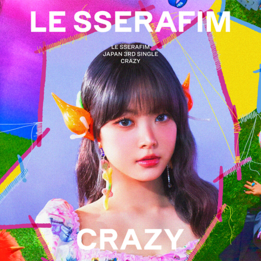 the album cover for LE SSERAFIM - Crazy - Hong Eunchae Version (Jpn)
