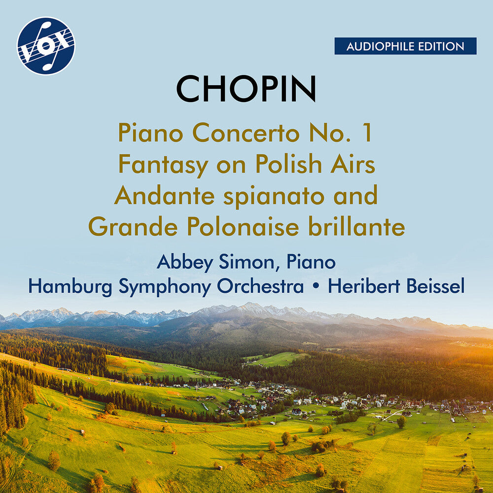 the album cover for Chopin / Simon / Hamburg Symphony - Piano Concerto No. 1 In E Minor Op. 11 Fantasy On