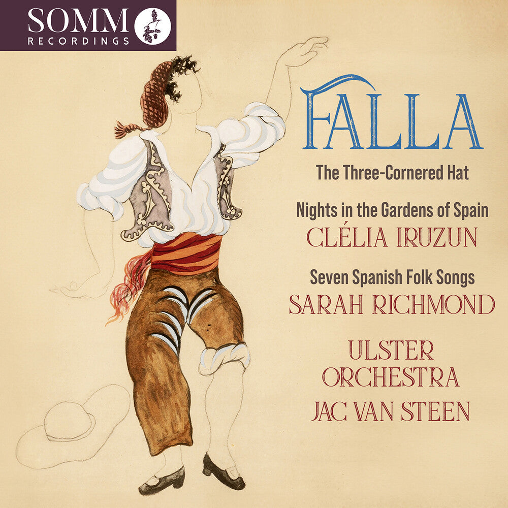 the album cover for Falla De / Richmond / Ulster Orchestra - Three Cornered Hat Nights In The Gardens Of Spain