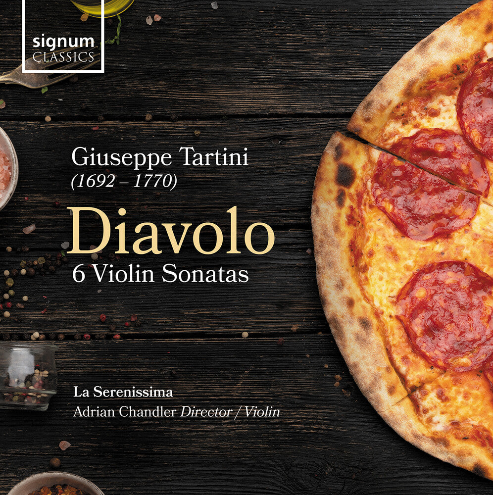 the album cover for Tartini / La Serenissima - Diavolo - 6 Violin Sonatas