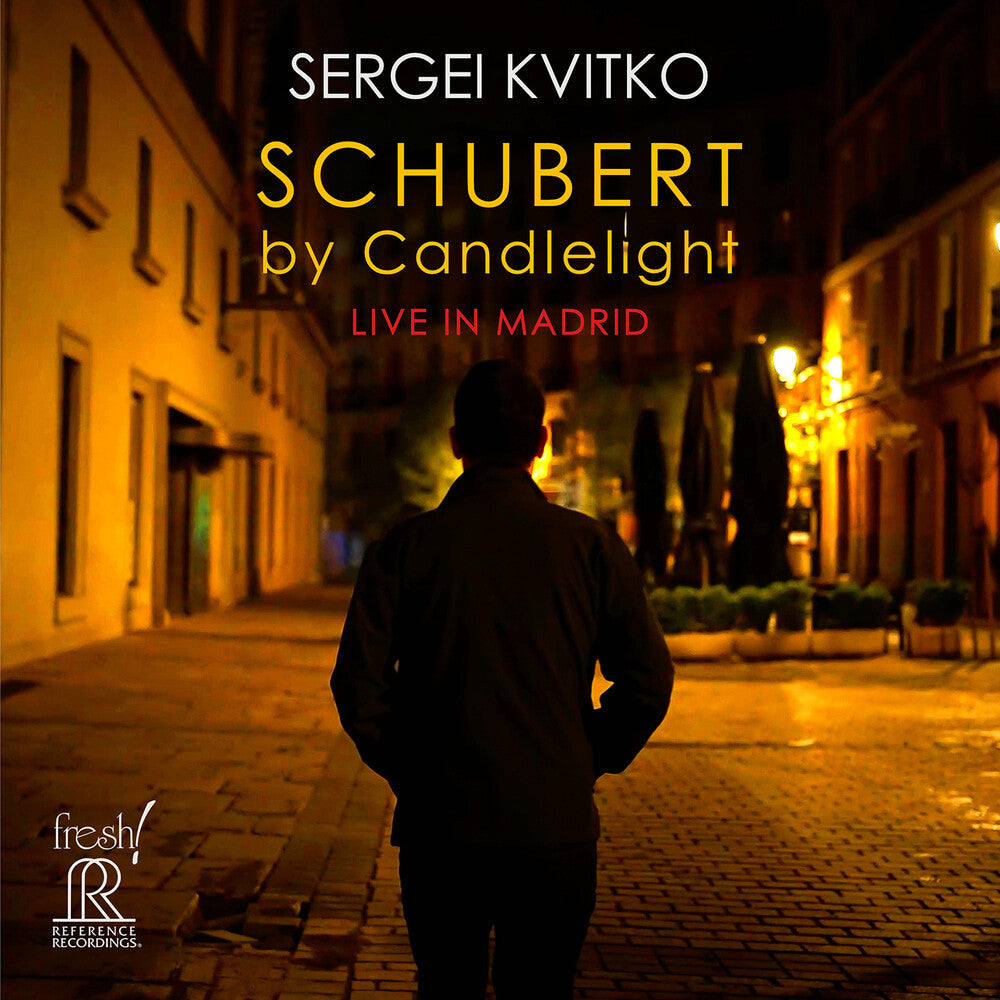 the album cover for Schubert / Kvitko - Schubert By Candlelight Live In Madrid
