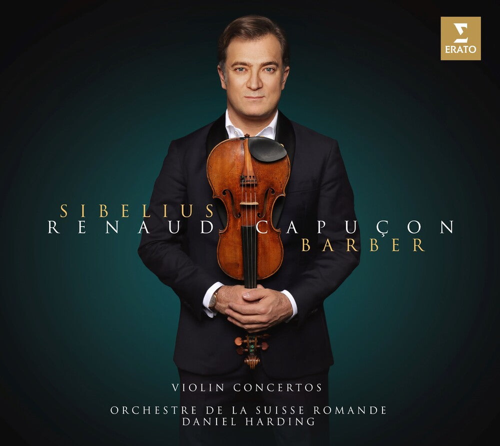 the album cover for Renaud Capucon - Sibelius & Barber Violin Concertos