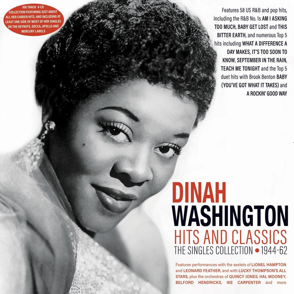 the album cover for Dinah Washington - Hits And Classics: The Singles Collection 1944-62