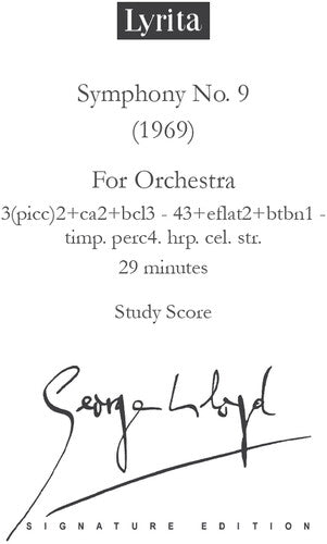 Lloyd,george - Symphony No. 9 - Study Score - Special Products