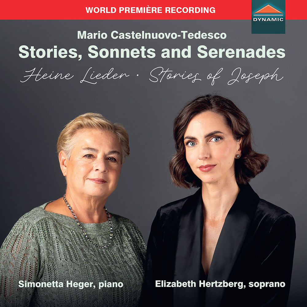 the album cover for Castelnuovo-Tedesco / Browning / Hertzberg - Stories Sonnets & Serenades / Stories Of Joseph