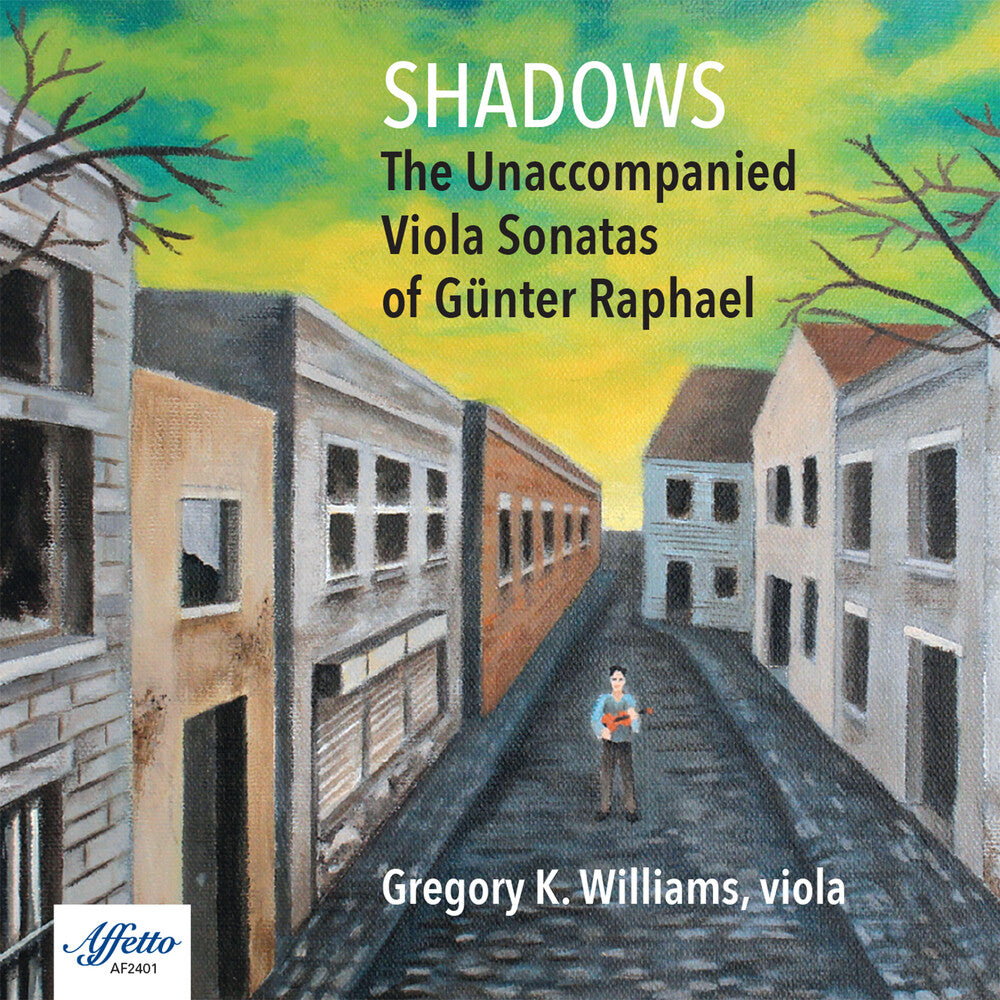 the album cover for Raphael / Williams - Shadows - The Unaccompanied Viola Sonatas Of