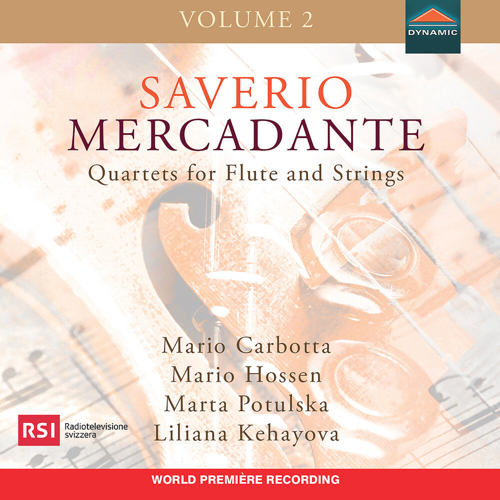 the album cover for Carbotta / Hossen - Saverio Mercadante Quartets For Flute & Strings