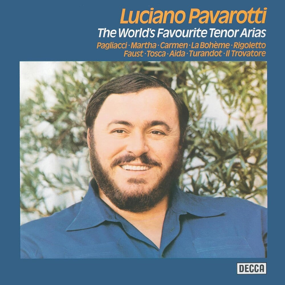 the album cover for Luciano Pavarotti - World's Favourite Tenor Arias