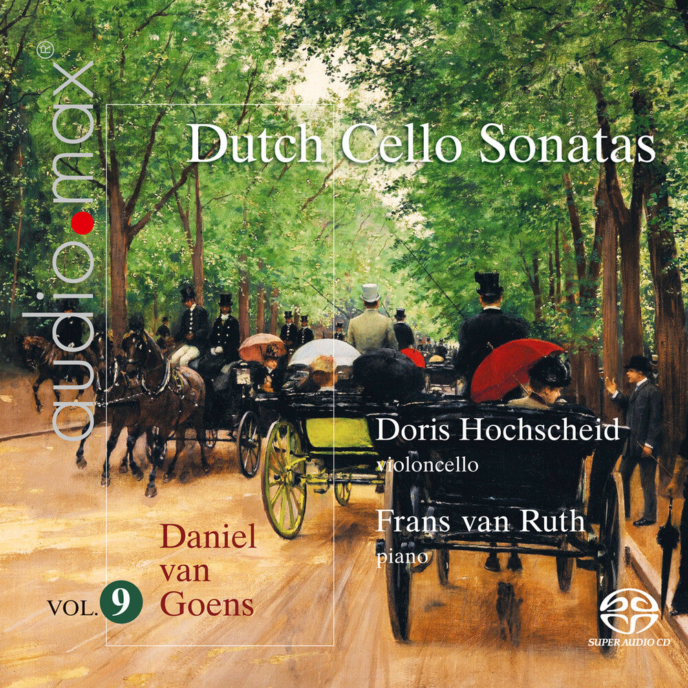 the album cover for Doris Hochscheid - Dutch Cello Sonatas Vol. 9 - Van Goens
