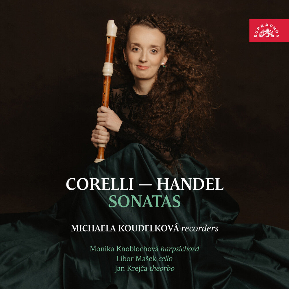 the album cover for Michaela Koudelkova - Corelli & Handel: Sonatas - Michaela Koudelkova