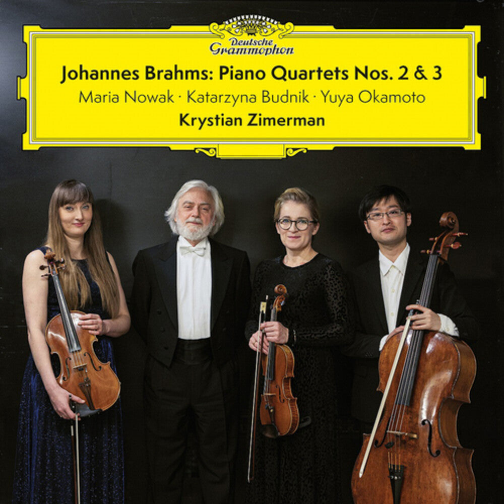 the album cover for Brahms / Zimerman, Krystian - Brahms: Piano Quartets Nos. 2 & 3 - UHQCD