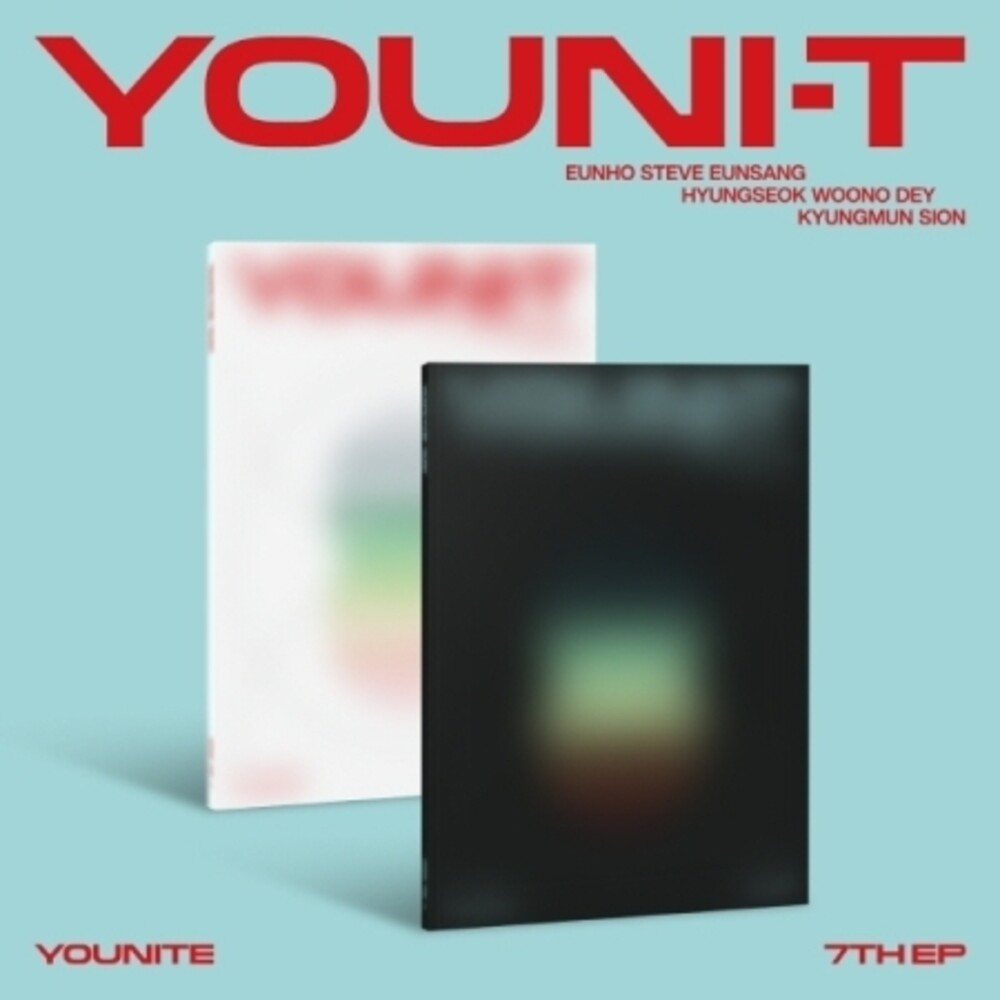 the album cover for Younite - Youni-T - incl. 64pg Photobook, Postcard, 2 Photocards, Unit Photocard, Typography Sticker + Folded Poster