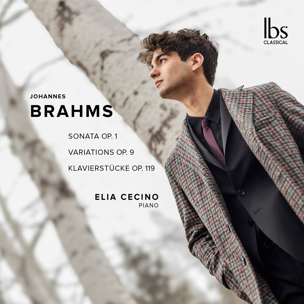 the album cover for Elia Cecino - Brahms: Pno Works