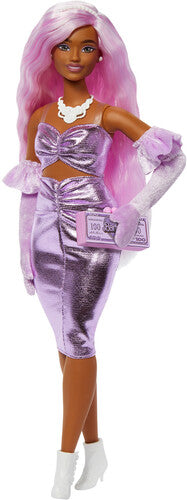 Barbie Deluxe Style - Barbie Dlx Style Pink Hair And Metallic Pink Dress - Collectibles
