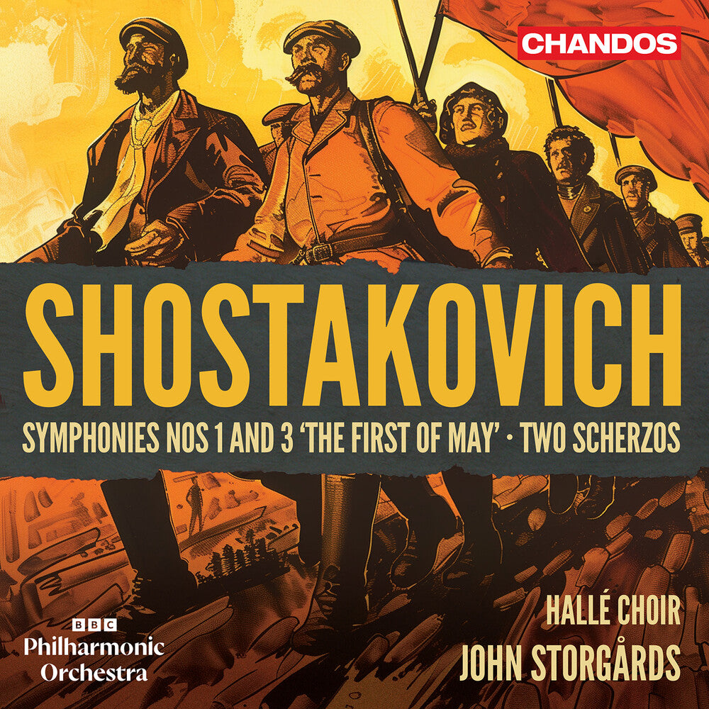 the album cover for Halle Choir - Shostakovich: Symsnos. 1 & 3: Two Scherzos
