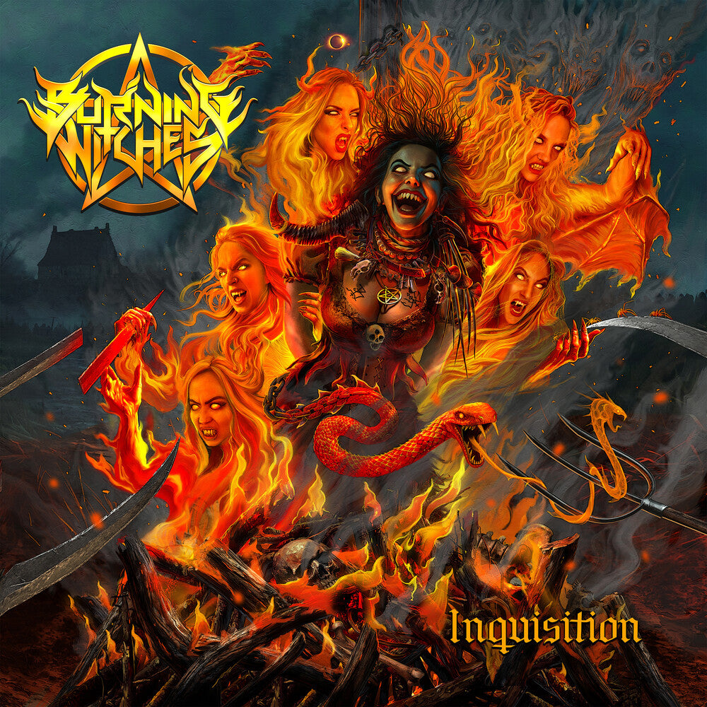 the album cover for Burning Witches - Inquisition