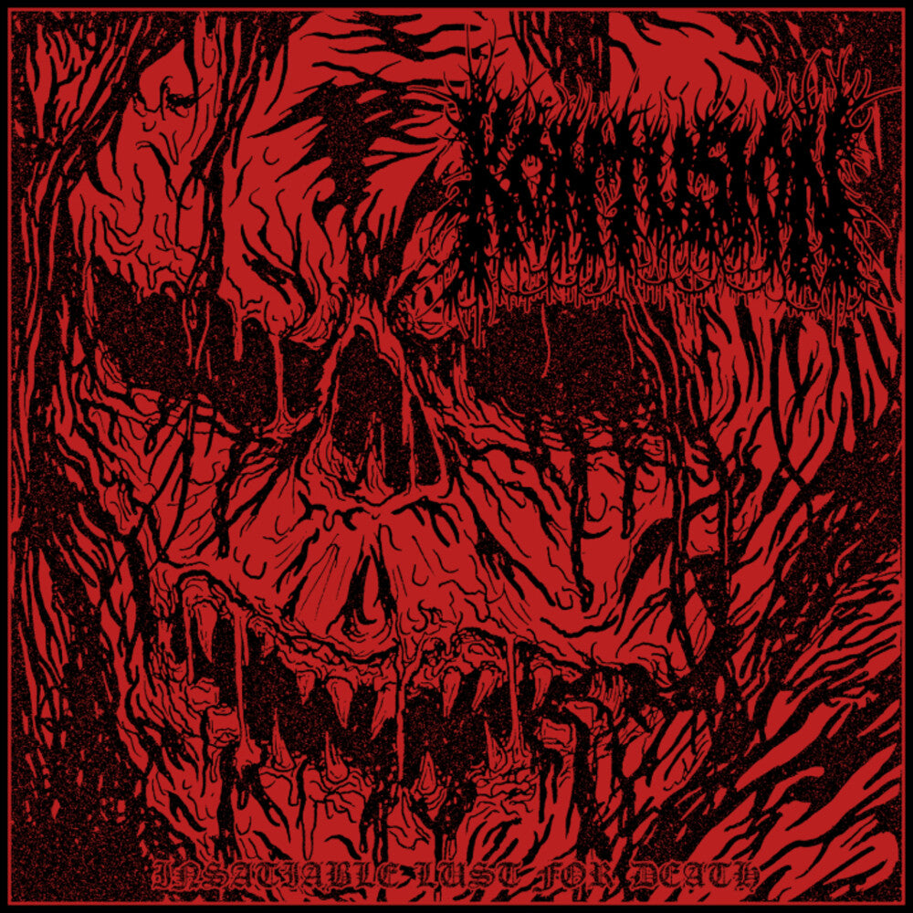 the album cover for Kontusion - Insatiable Lust For Death