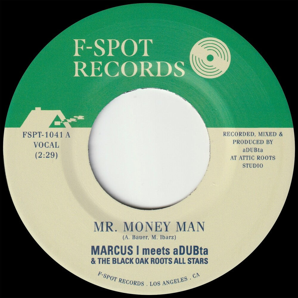 the album cover for Marcus I Meets Adubta - Mr. Money Man b/w Version