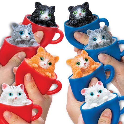 Schylling Pop-a- Chino Kitties Squeeze Toy Pck - Schylling Pop-a- Chino Kitties Squeeze Toy Pck - Collectibles