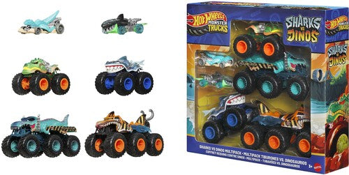 Hot Wheels Monster Trucks - Hw Monster Trucks Sharks Vs Dinos Multipack - Collectibles