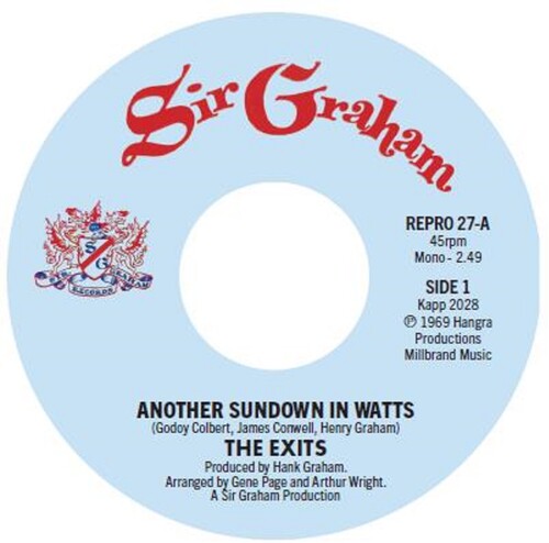 Exits - Another Sundown In Watts / I Don't Want To Hear It - Vinyl Record