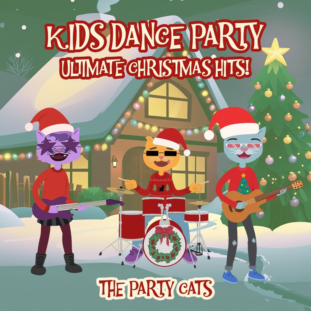 the album cover for Party Cats - Kids Dance Party: Ultimate Christmas Hits!