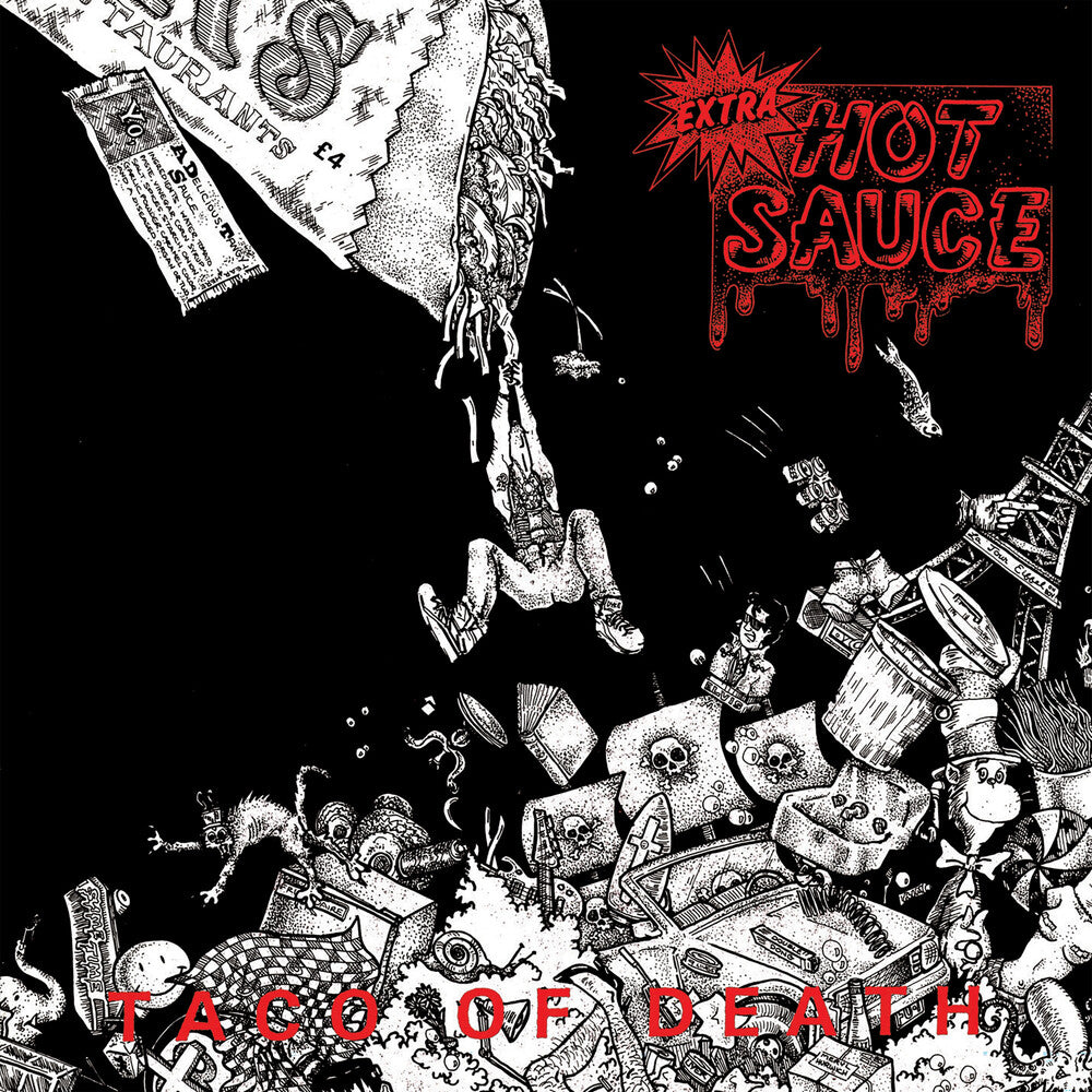 the album cover for Extra Hot Sauce - Taco Of Death