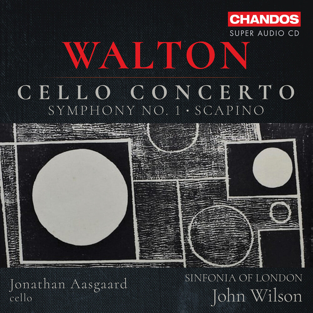 the album cover for Jonathan Aasgaard - Walton: Vc Con: Sym No. 1 Scapino