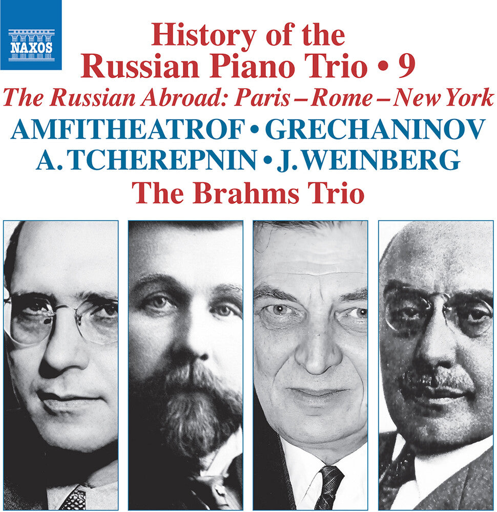 the album cover for Brahms Trio - History Of The Russian Pno Trio Vol. 9