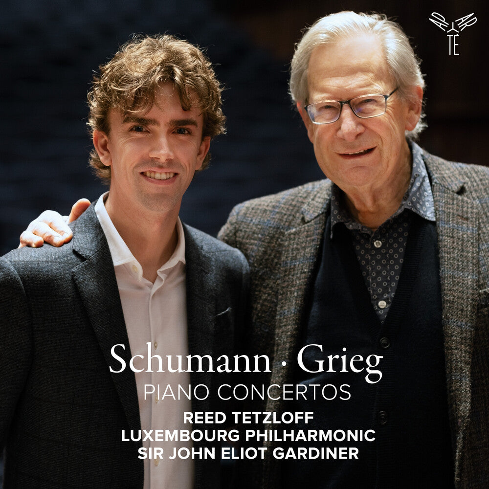 the album cover for Reed Tetzloff / Philharmonique Du Luxembourg - Schumann & Grieg: Piano Concertos