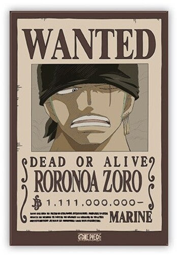 One Piece - Standard Magnet - Wanted Zoro X4 - One Piece - Standard Magnet - Wanted Zoro X4 - Collectibles