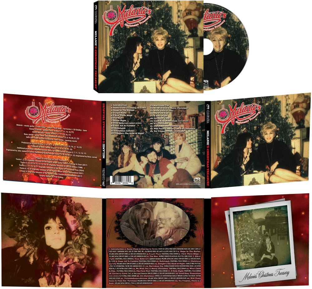 the album cover for Melanie - Melanie's Christmas Treasury