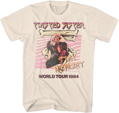 Twisted Sister Stay Hungry Wt 1984 Tshirt Lrg Ntrl - Twisted Sister Stay Hungry Wt 1984 Tshirt Lrg Ntrl - Apparel