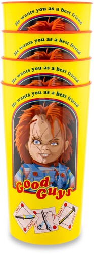 Child's Play Chucky Good Guys 4-piece Cup Set - Child's Play Chucky Good Guys 4-piece Cup Set - Collectibles