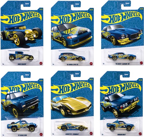 Hot Wheels - Hw Basics 1 64 Anniversary Purple Gold J Asrt - Collectibles
