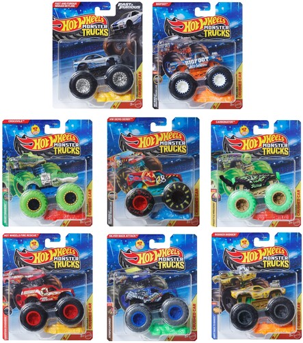 Hot Wheels Monster Trucks - Hot Wheels Monster Trucks 1 64 8 Piece D Asrt - Collectibles