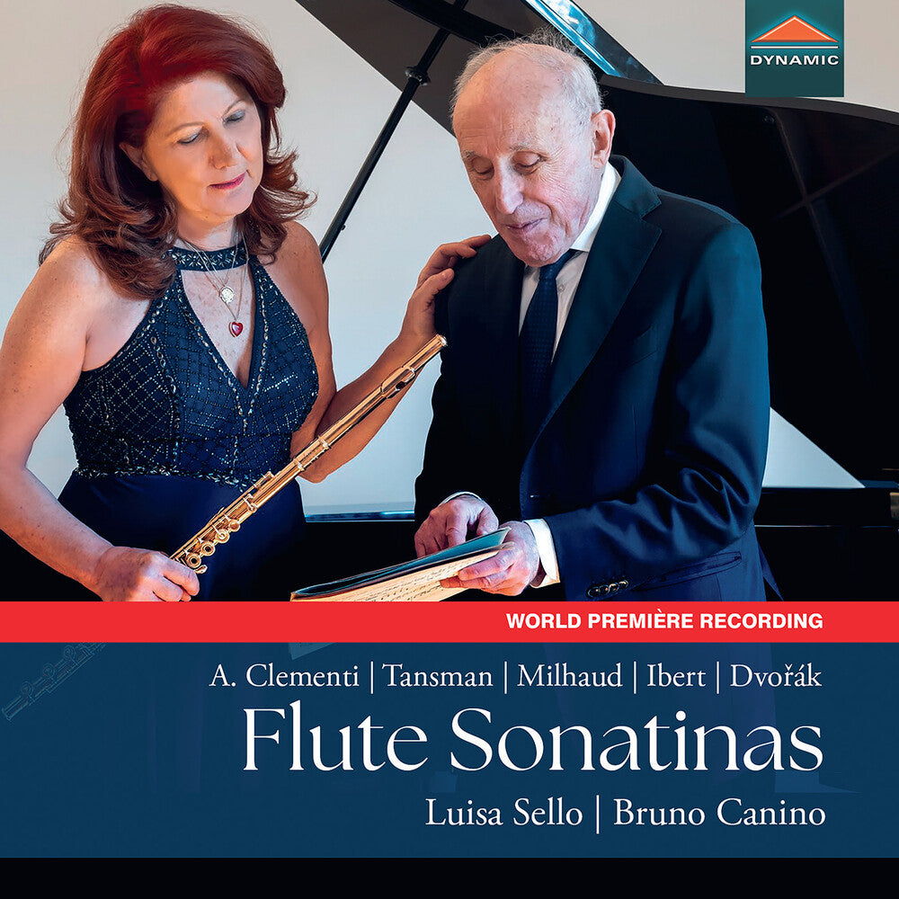 the album cover for Luisa Sello - A. Clementi Tansman Milhaud Ibert & Dvorak: Flute