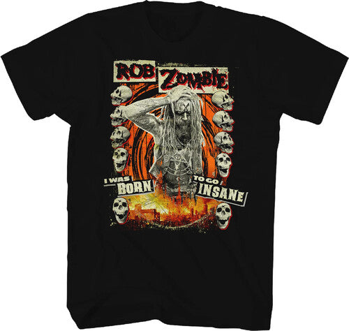 Rob Zombie Born To Go Insane T-shirt Medium Black - Rob Zombie Born To Go Insane T-shirt Medium Black - Apparel
