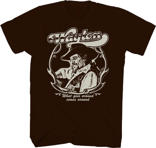 Waylon Jennings What Goes Around Tshirt Lrg Ch - Waylon Jennings What Goes Around Tshirt Lrg Ch - Apparel