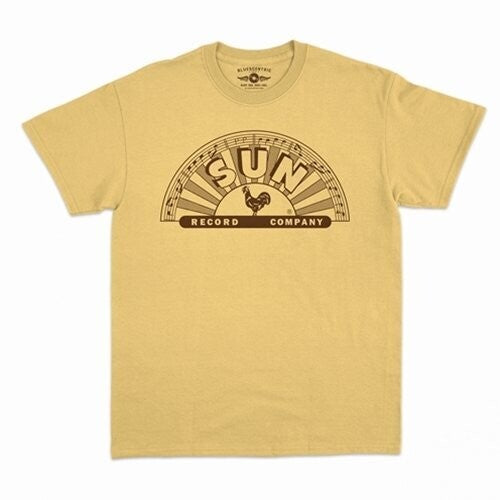 Sun Records Brown Logo T-shirt Yellow Small - Sun Records Brown Logo T-shirt Yellow Small - Apparel