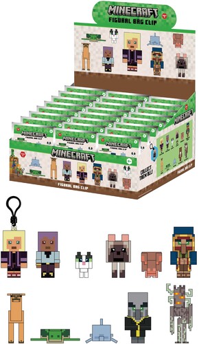 Minecraft Series 5 - 24pc 3d Foam Bag Clip Blind B - Minecraft Series 5 - 24pc 3d Foam Bag Clip Blind B - Collectibles