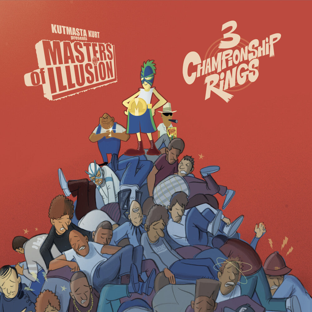 the album cover for Kutmasta Kurt / Kool Keith / Motion Man - Masters of Illusion: 3 Championship Rings