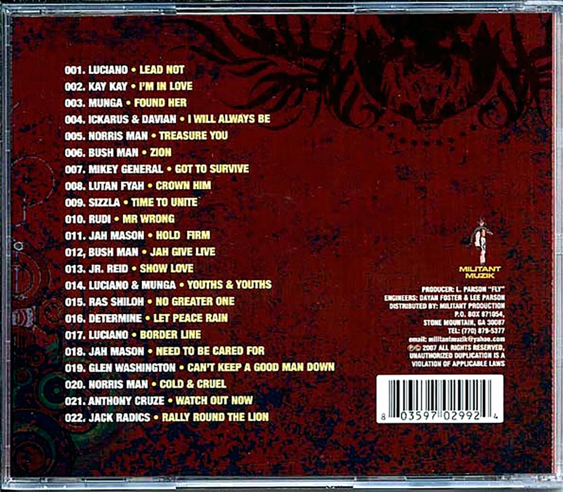 Ras Shiloh Luciano Sizzla Etc Youth & Youth Riddim + Found Her Riddim 22 tracks Music CD